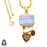 Blue Lace Agate 24K Gold Plated Pendant  GP78