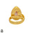 Size 6.5 - Size 8 Ring Lodolite Quartz 24K Gold Plated Ring GPR25