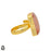 Size 9.5 - Size 11 Ring Lodolite Quartz 24K Gold Plated Ring GPR33