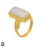 Size 10.5 - Size 12 Ring Moonstone 24K Gold Plated Ring GPR68