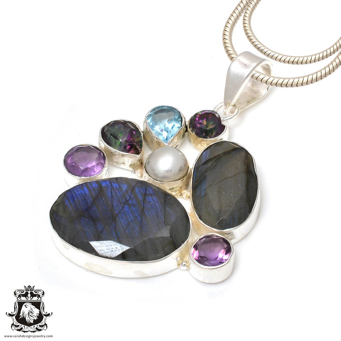 labradorite Pendant & Chain P7605