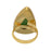 Size 9.5 - Size 11 Ring Boulder Chrysoprase 24K Gold Plated Ring GPR1130