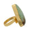 Size 7.5 - Size 9 Ring Boulder Chrysoprase 24K Gold Plated Ring GPR1132