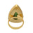 Size 7.5 - Size 9 Ring Boulder Chrysoprase 24K Gold Plated Ring GPR1132