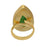 Size 6.5 - Size 8 Ring Boulder Chrysoprase 24K Gold Plated Ring GPR1140