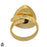 Size 8.5 - Size 10 Ring Septarian Nodule 24K Gold Plated Ring GPR1230