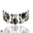 Banded Agate Larimar Amethyst Bracelet B3962