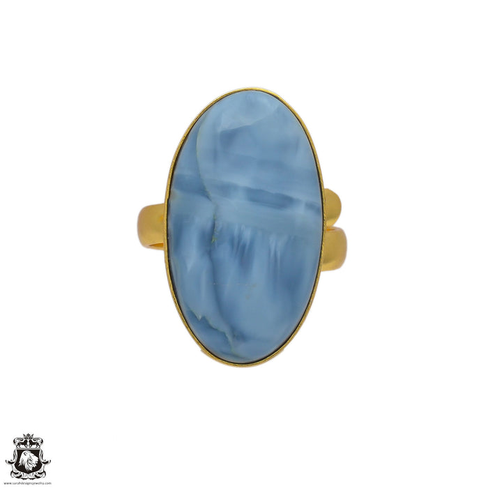 Size 8.5 - Size 10 Ring Owyhee Opal 24K Gold Plated Ring GPR124