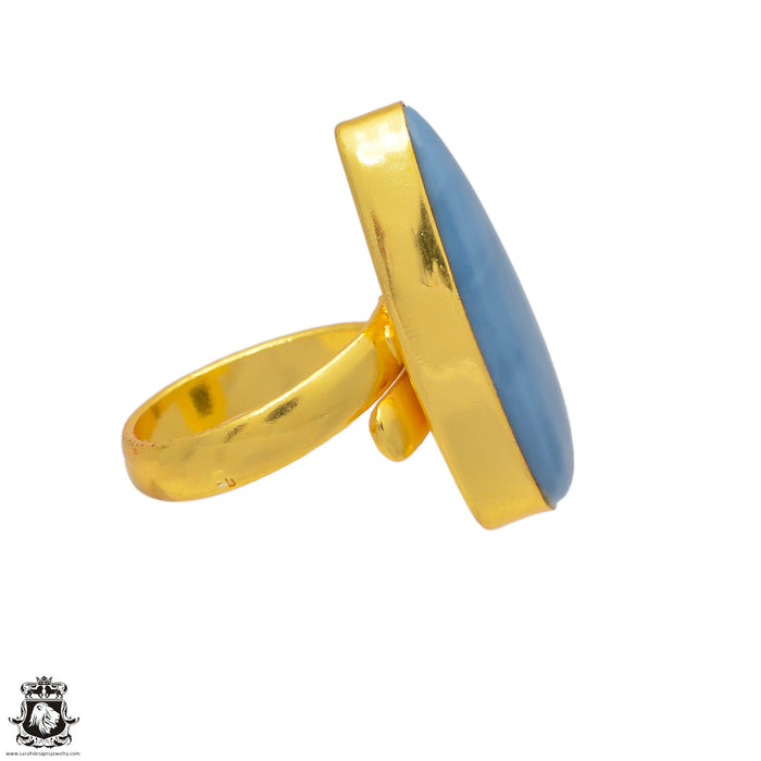 Size 7.5 - Size 9 Ring Owyhee Opal 24K Gold Plated Ring GPR128