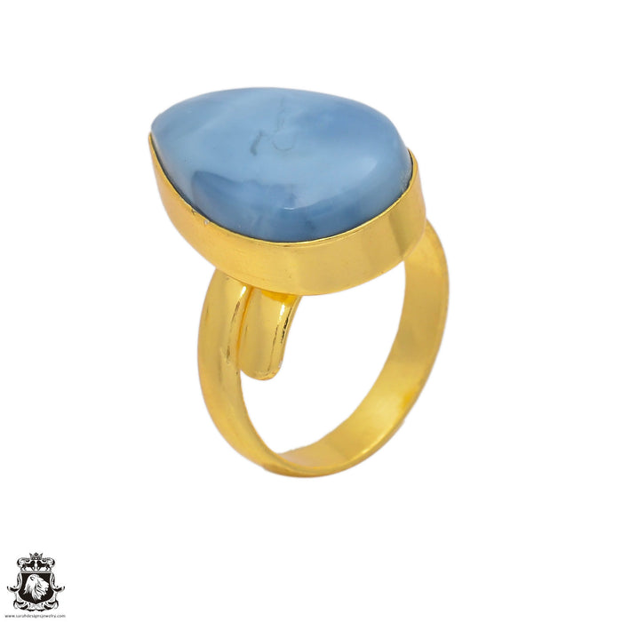 Size 8.5 - Size 10 Ring Owyhee Opal 24K Gold Plated Ring GPR131