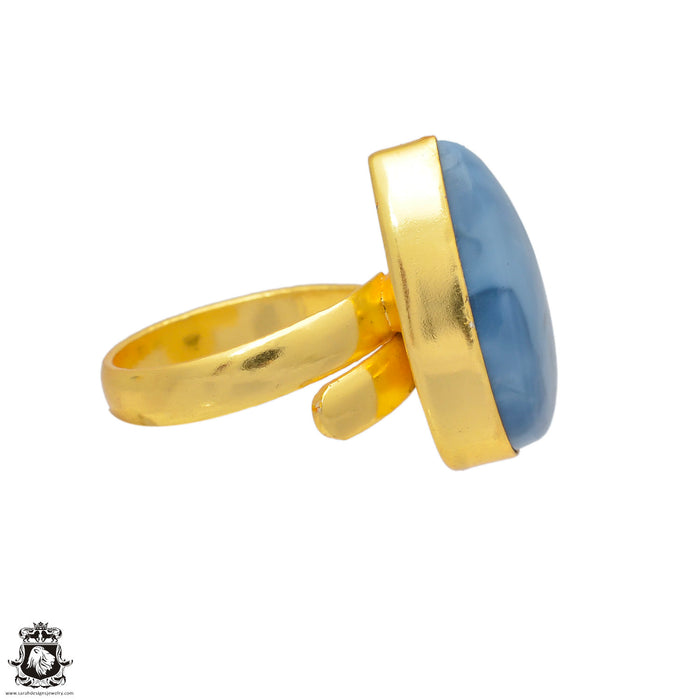 Size 8.5 - Size 10 Ring Owyhee Opal 24K Gold Plated Ring GPR131