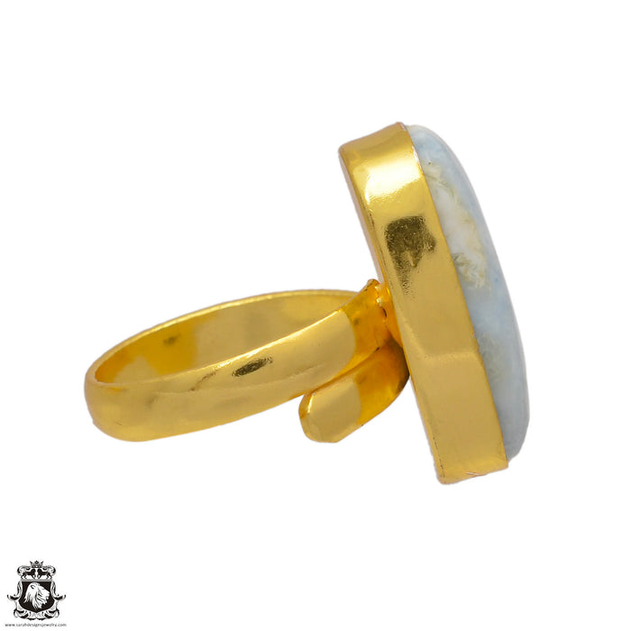 Size 9.5 - Size 11 Ring Scheelite 24K Gold Plated Ring GPR135