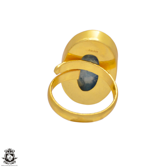 Size 9.5 - Size 11 Ring Scheelite 24K Gold Plated Ring GPR137