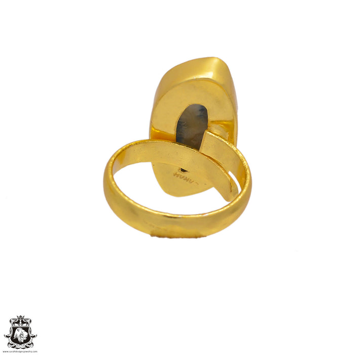 Size 7.5 - Size 9 Ring Scheelite 24K Gold Plated Ring GPR139