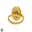 Size 8.5 - Size 10 Ring Scheelite 24K Gold Plated Ring GPR140