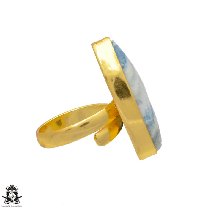 Size 9.5 - Size 11 Ring Scheelite 24K Gold Plated Ring GPR142