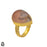 Size 6.5 - Size 8 Ring Lodolite Quartz 24K Gold Plated Ring GPR25