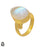 Size 8.5 - Size 10 Ring Moonstone 24K Gold Plated Ring GPR56