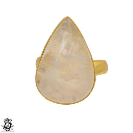 Size 7.5 - Size 9 Ring Moonstone 24K Gold Plated Ring GPR55