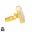 Size 10.5 - Size 12 Adjustable Solar Quartz 24K Gold Plated Ring GPR155