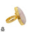 Size 8.5 - Size 10 Ring Tourmaline in Quartz 24K Gold Plated Ring GPR375