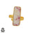 Size 8.5 - Size 10 Ring Tourmaline in Quartz 24K Gold Plated Ring GPR376
