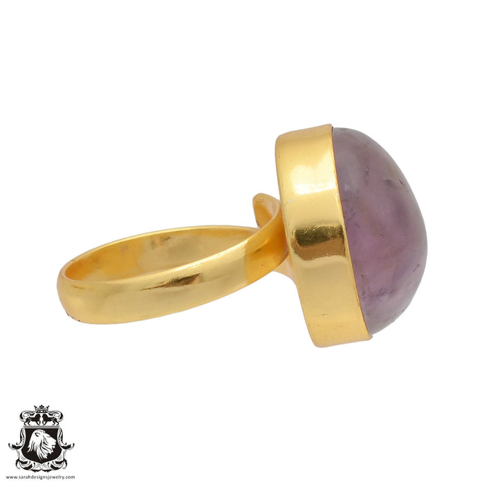 Size 8.5 - Size 10 Ring Ametrine 24K Gold Plated Ring GPR428