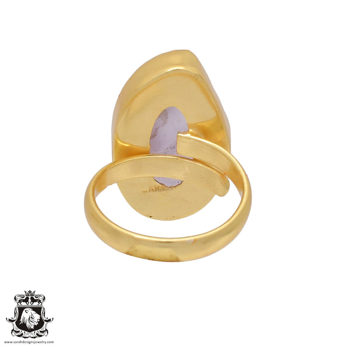Size 10.5 - Size 12 Adjustable Ametrine 24K Gold Plated Ring GPR430