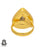 Size 7.5 - Size 9 Ring Solar Quartz 24K Gold Plated Ring GPR172