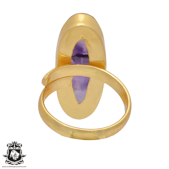 Size 9.5 - Size 11 Ring Ametrine 24K Gold Plated Ring GPR438