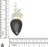 Moonstone Onyx Pendant & Chain P7750