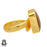 Size 8.5 - Size 10 Ring Lemon Quartz 24K Gold Plated Ring GPR246