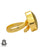 Size 8.5 - Size 10 Ring Lemon Quartz 24K Gold Plated Ring GPR251