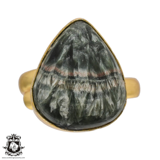 Size 10.5 - Size 12 Ring Size 10.5 - Size 12 Ring Seraphinite 24K Gold Plated Ring GPR505