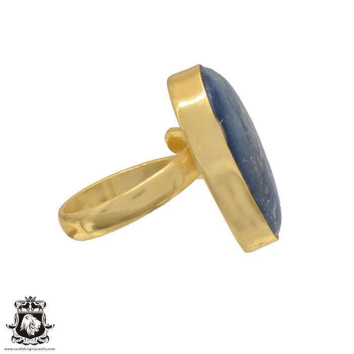 Size 9.5 - Size 11 Ring Kyanite 24K Gold Plated Ring GPR515