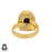 Size 7.5 - Size 9 Ring Tiger's Eye 24K Gold Plated Ring GPR543
