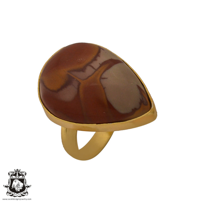 Size 8.5 - Size 10 Ring Noreena Jasper 24K Gold Plated Ring GPR607