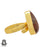 Size 9.5 - Size 11 Adjustable Noreena Jasper 24K Gold Plated Ring GPR611