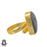 Size 9.5 - Size 11 Ring Hematite 24K Gold Plated Ring GPR652