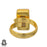 Size 8.5 - Size 10 Adjustable Psilomelane Dendrite 24K Gold Plated Ring GPR657
