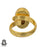 Size 8.5 - Size 10 Adjustable Psilomelane Dendrite 24K Gold Plated Ring GPR659