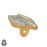 Size 10.5 - Size 12 Ring Titanium Aura Quartz 24K Gold Plated Ring GPR683