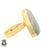 Size 9.5 - Size 11 Adjustable Variscite 24K Gold Plated Ring GPR717