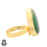 Size 9.5 - Size 11 Adjustable Variscite 24K Gold Plated Ring GPR720