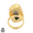 Size 6.5 - Size 8 Adjustable K2 Jasper Afghanite 24K Gold Plated Ring GPR762