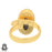 Size 8.5 - Size 10 Adjustable K2 Jasper Afghanite 24K Gold Plated Ring GPR766