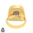 Size 7.5 - Size 9 Adjustable Auralite 23 Crystal 24K Gold Plated Ring GPR790