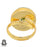 Size 9.5 - Size 11 Ring Prehnite 24K Gold Plated Ring GPR820