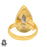 Size 7.5 - Size 9 Ring Lodolite Phantom Quartz 24K Gold Plated Ring GPR833
