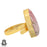 Size 10.5 - Size 12 Ring Rhodochrosite 24K Gold Plated Ring GPR848